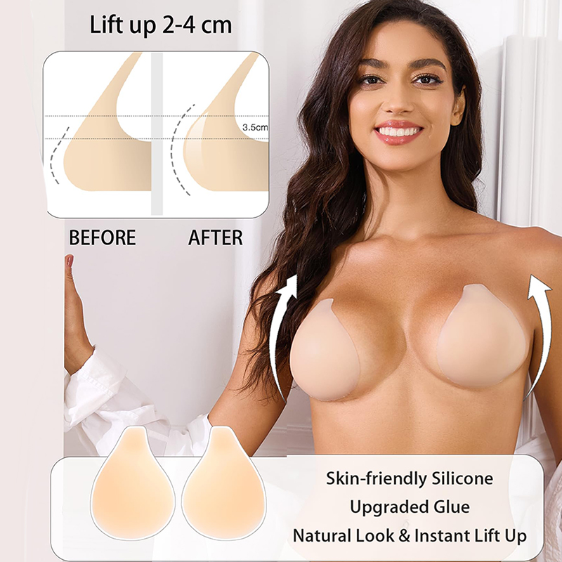 Strapless Bra Adhesive - 1/2 Çift Kadın Yapışkan Sütyen Push