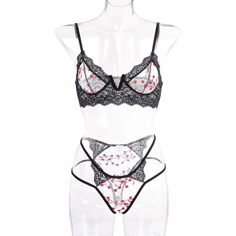 Lace Bralette Set - Kadın iç çamaşırı seti Ultra ince