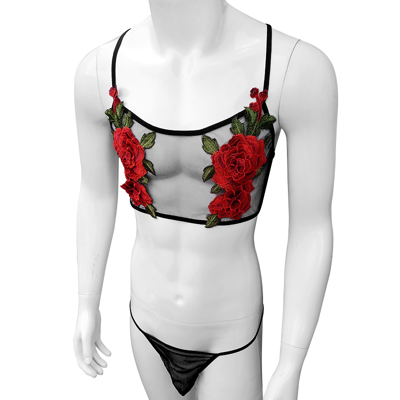 Seksi Nakış Erkek Şeffaf Örgü  - Sheer Mesh Bra incelemesi ve fiyatı